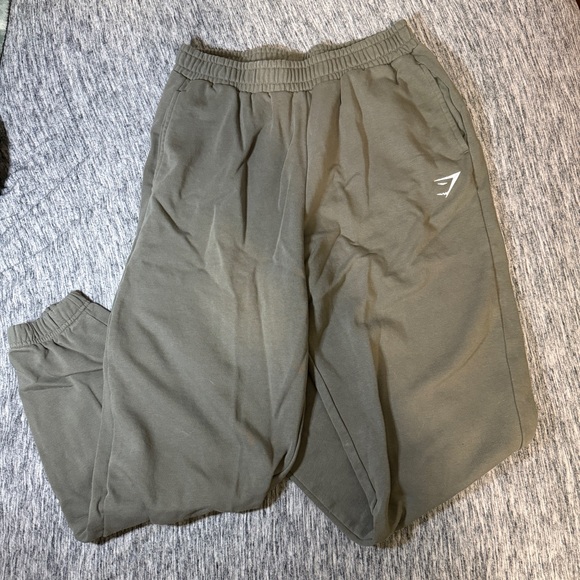 Olive Gymshark Fleece Training Joggers - Picture 4 of 4